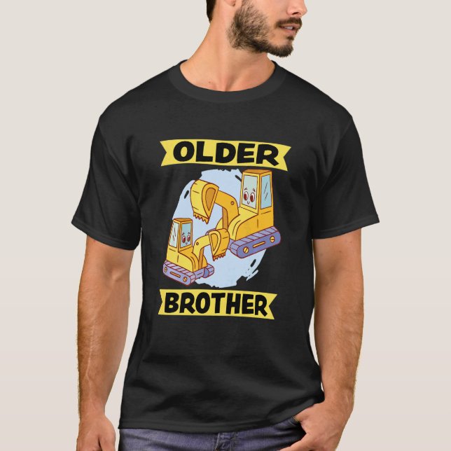 T-shirt Enfants Frère aîné 2023 Excavateur de Digger Dredg (Devant)
