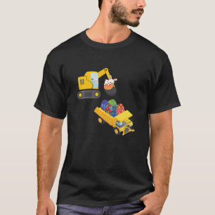 T-shirt Enfants Funny Bunny Drive Excavator Charger les oe
