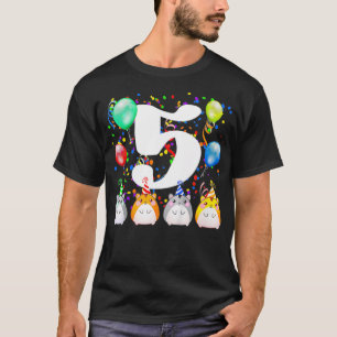 T-shirt Enfants Funny Hamster Guinée Pig 5e anniversaire 5