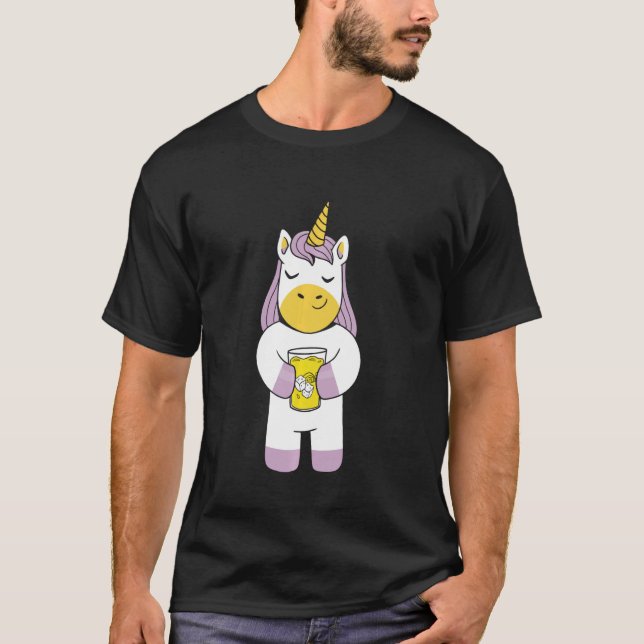 T-shirt Enfants Funny Lemonade Stand Unicorn Citrus Citrus (Devant)
