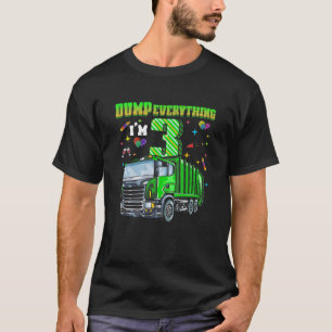T-shirt Enfants Garbage Truck 3E Anniversaire Garçons 3 an