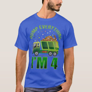 T-shirt Enfants Garbage Truck Dump Tout Je suis 4 Garbage