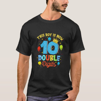 T-shirt Enfants Garçon 10 Ans Double Chiffre 10E Anniversa
