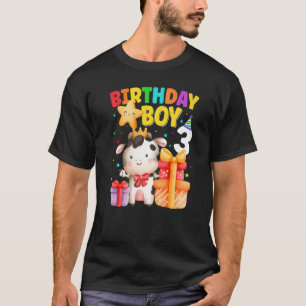T-shirt Enfants Garçon 3 Ans Anniversaire 3ème Vache Anima