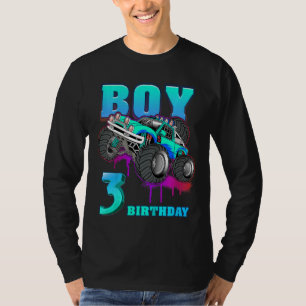 T-shirt Enfants Garçon 3e anniversaire Monster Camion 3 an