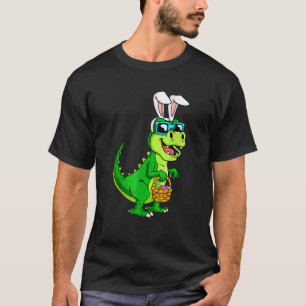 T-shirt Enfants Garçons Dinosaure de Pâques Bunny Oreilles