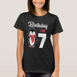T-shirt Enfants Garçons fille Penguin 7e anniversaire 7 an