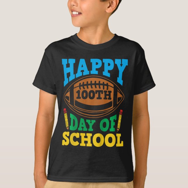 T-shirt Enfants Garçons Filles 100 Jours D'École Joyeux 10 (Devant)
