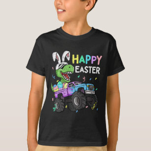 T-shirt Enfants Garçons Happy Pâques T-rex Bunny Monster C