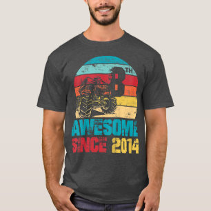T-shirt Enfants géniaux depuis 2014 8e anniversaire Monste