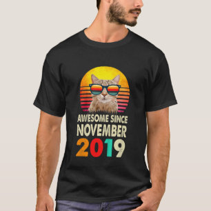 T-shirt Enfants géniaux depuis novembre 2019 3e Anniversai