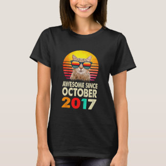 T-shirt Enfants géniaux depuis Octobre 2017 5e Anniversair