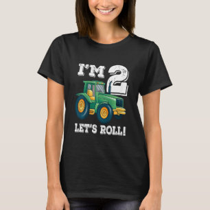 T-shirt Enfants Green Farm Tracteur 2e fête d'anniversaire
