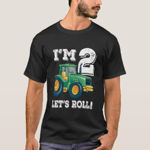 T-shirt Enfants Green Farm Tracteur 2e fête d'anniversaire