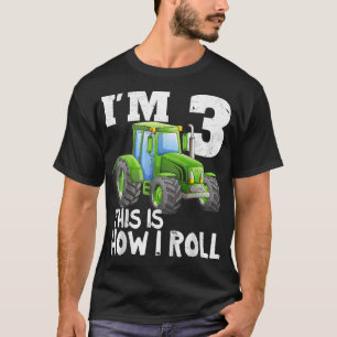 T-shirt Enfants Green Farm Tracteur 3e anniversaire cadeau