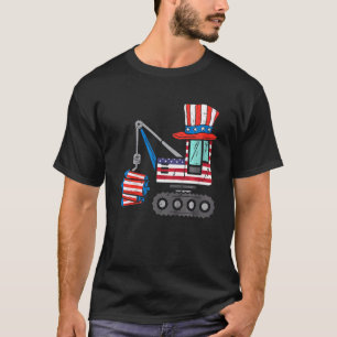 T-shirt Enfants Grue Camion Frappeurs Enfants 4 Juil