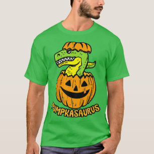 T-shirt Enfants Halloween Pumpkasaurus Citrouille Dinosaur