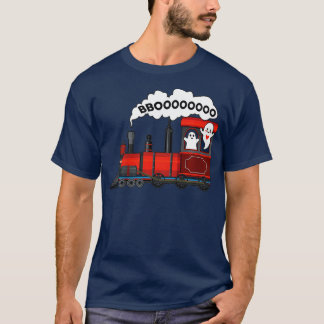 T-shirt Enfants Halloween Train Boo Funny Ghost Toddler En