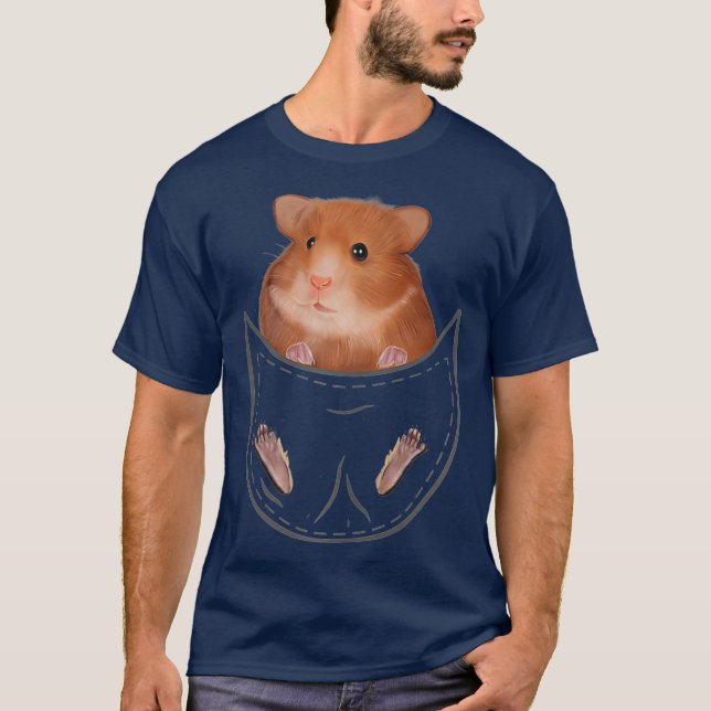 T-shirt Enfants Hamster Vêtements Poche Animal Outfit Cade (Devant)