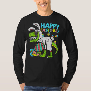 T-shirt Enfants Happy East T Rex Dino Saurus Bunny Happy E