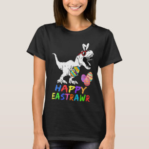 T-shirt Enfants Happy Eastrawr Trex Easter Bunny Egg Dinos