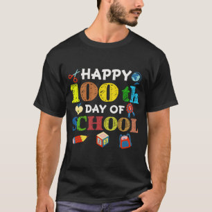 T-shirt Enfants heureux 100e jour d'enseignant