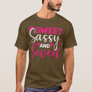 T-shirt Enfants heureux 7e anniversaire Sweet Sassy et Sep