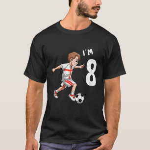 T-shirt Enfants Huit Anniversaire Football Angleterre 8 An