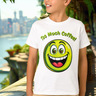 T-shirt Enfants Hyper Emoji Vert Funny