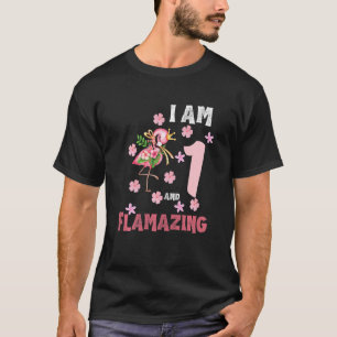 T-shirt Enfants I Am 1 Et Flamazazing Funny 1e Anniversair