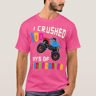 T-shirt Enfants I Crushed 100 Jours de maternelle Monster