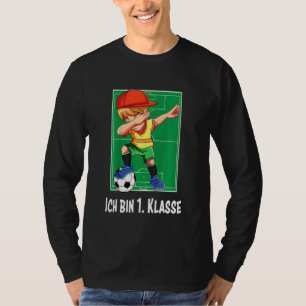 T-shirt Enfants Ich Bin 1. Klasse Schulung Junge Fussball