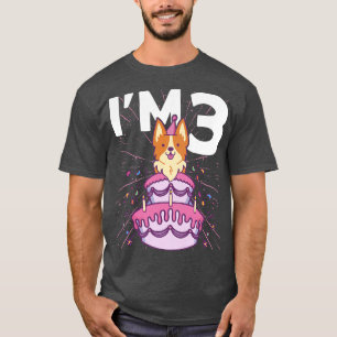 T-shirt Enfants Im 3 Anniversaire Chien Party Enfants 3e a
