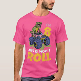 T-shirt Enfants I'm 8 Voici comment je roule Monster Truck