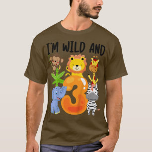 T-shirt Enfants Im Wild et 3 Zoo 3e anniversaire Safari J