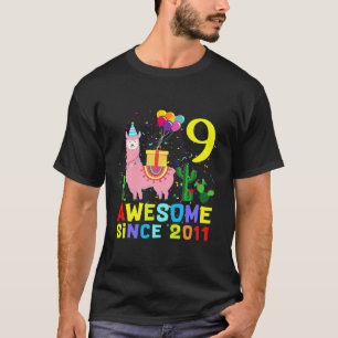 T-shirt Enfants Incroyables 2011 9 Ans Vieux Alpaca Lama