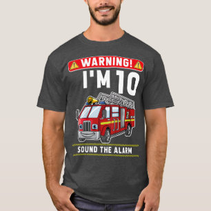 T-shirt Enfants J'ai 10 ans Petit pompier Truc de pompier