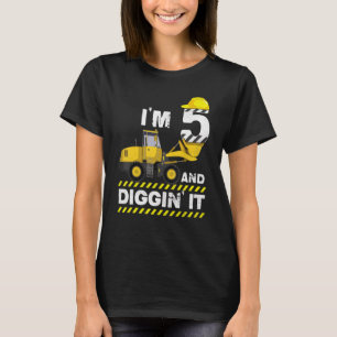 T-shirt Enfants J'ai 5 ans et Diggin' It 5 Digger Boy E