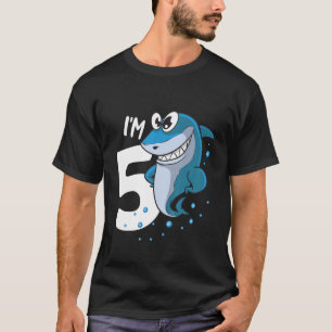 T-shirt Enfants J'ai 5 ans Requin 5e anniversaire