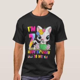 T-shirt Enfants J'ai 7 ans 7e anniversaire Filles Ados Haw