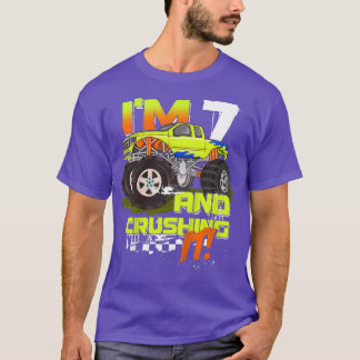 T-shirt Enfants J'ai 7 ans et l'écraser - Monster Truck 7