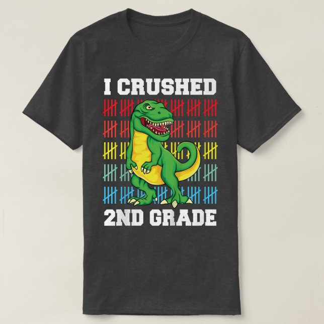 T-shirt Enfants J'ai écrasé Dinosaure de 2e année TRe Dern (Design devant)