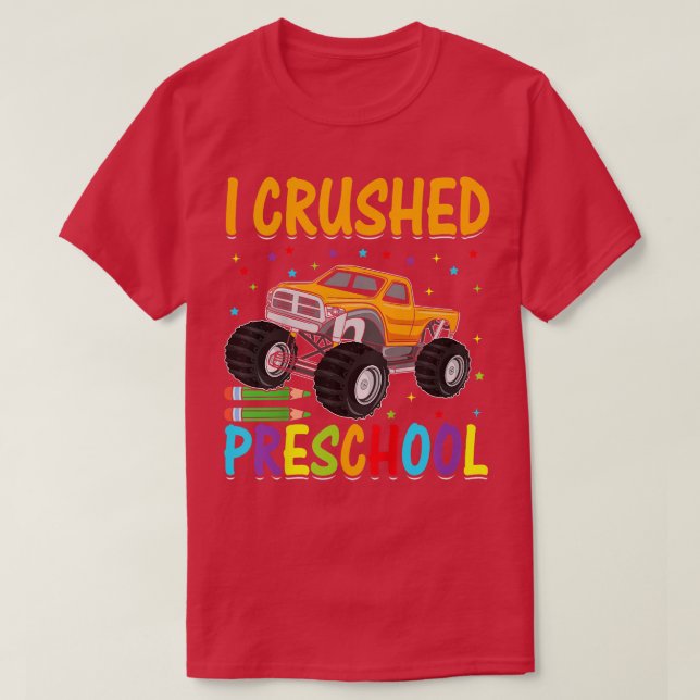 T-shirt Enfants J'ai écrasé préscolaire Graduation Garçons (Design devant)