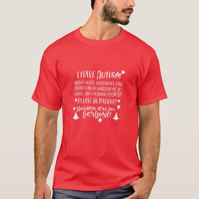 T-shirt Enfants J'Ai L'Autisme Luminaires Bruits Loups Chr (Devant)