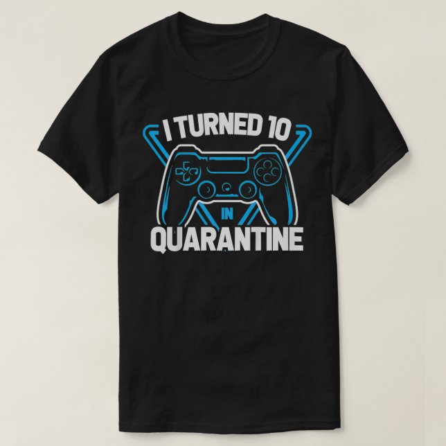 T-shirt Enfants J'Ai Tourné 10 En Quarantine Video Game Co (Design devant)