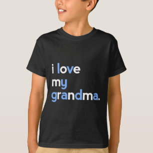 T-shirt Enfants J'Aime Ma Chemise Grand-Mère Pour Garçons