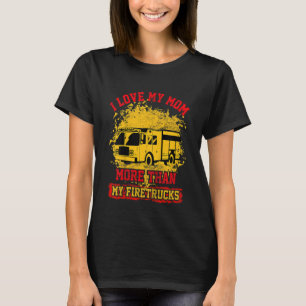 T-shirt Enfants J'Aime Ma Mère Plus Que Mes Camions Secour
