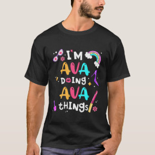 T-shirt Enfants Je suis Ava faire Ava choses mignonnes Per