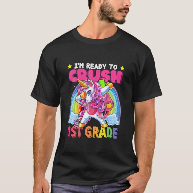 T-shirt Enfants Je suis prêt à écraser 1ère année, Enfants (Devant)