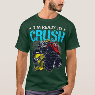 T-shirt Enfants Je suis prêt à écraser 3 Monster Truck 3e